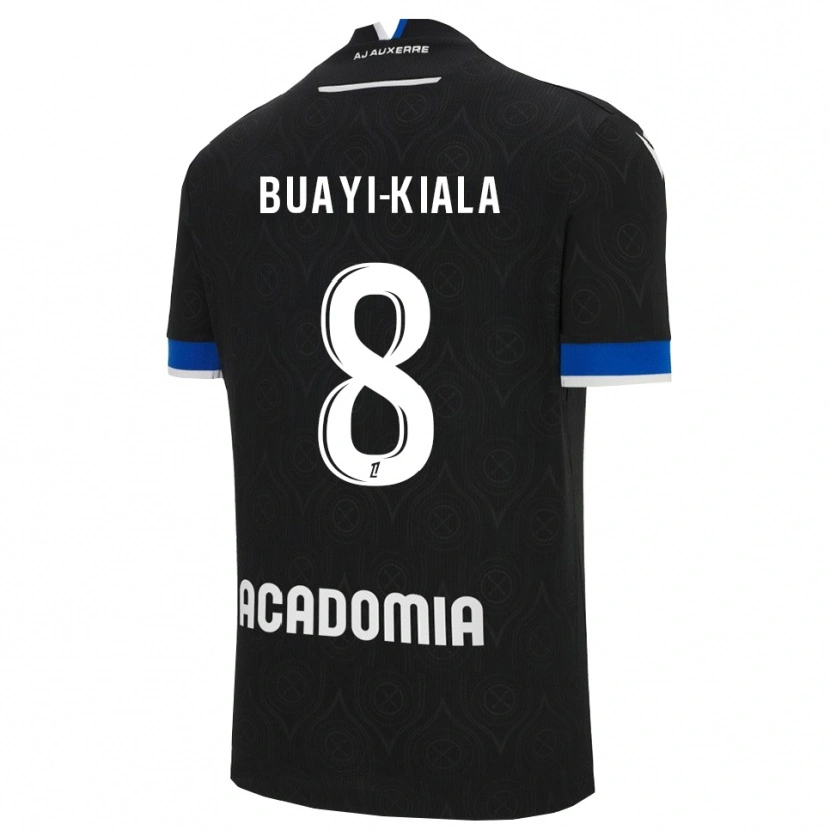 Danxen Męski Nathan Buayi-Kiala #8 Czarno-Biały Wyjazdowa Koszulka 2025/26 Koszulki Klubowe