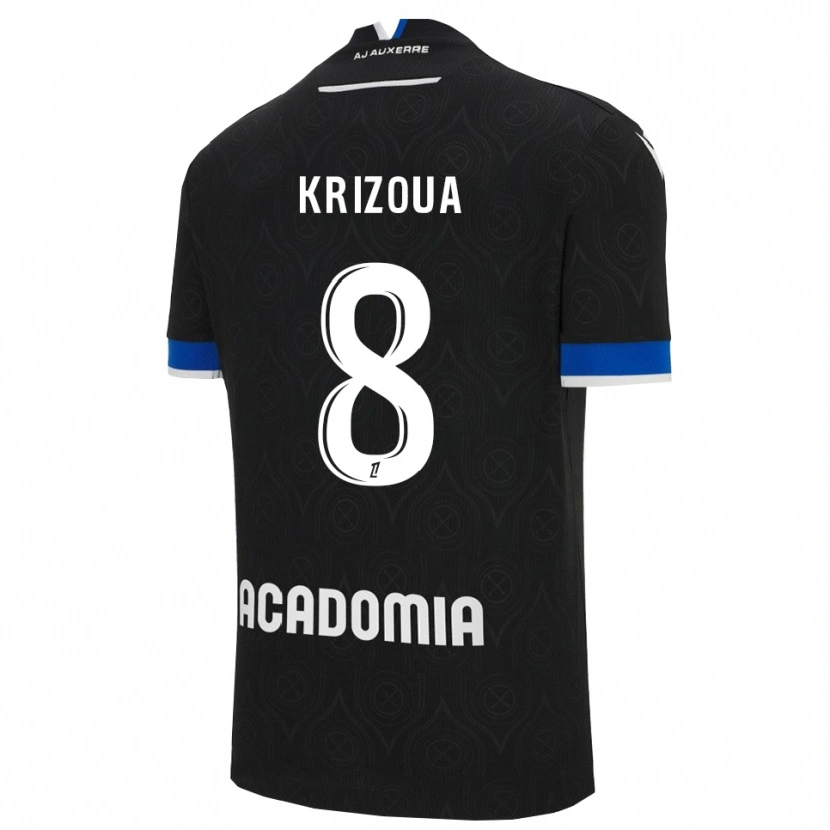 Danxen Męski Alvin Krizoua #8 Czarno-Biały Wyjazdowa Koszulka 2025/26 Koszulki Klubowe