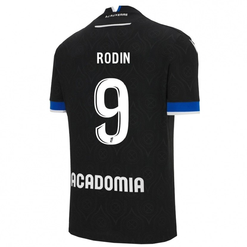 Danxen Męski Ryan Rodin #9 Czarno-Biały Wyjazdowa Koszulka 2025/26 Koszulki Klubowe