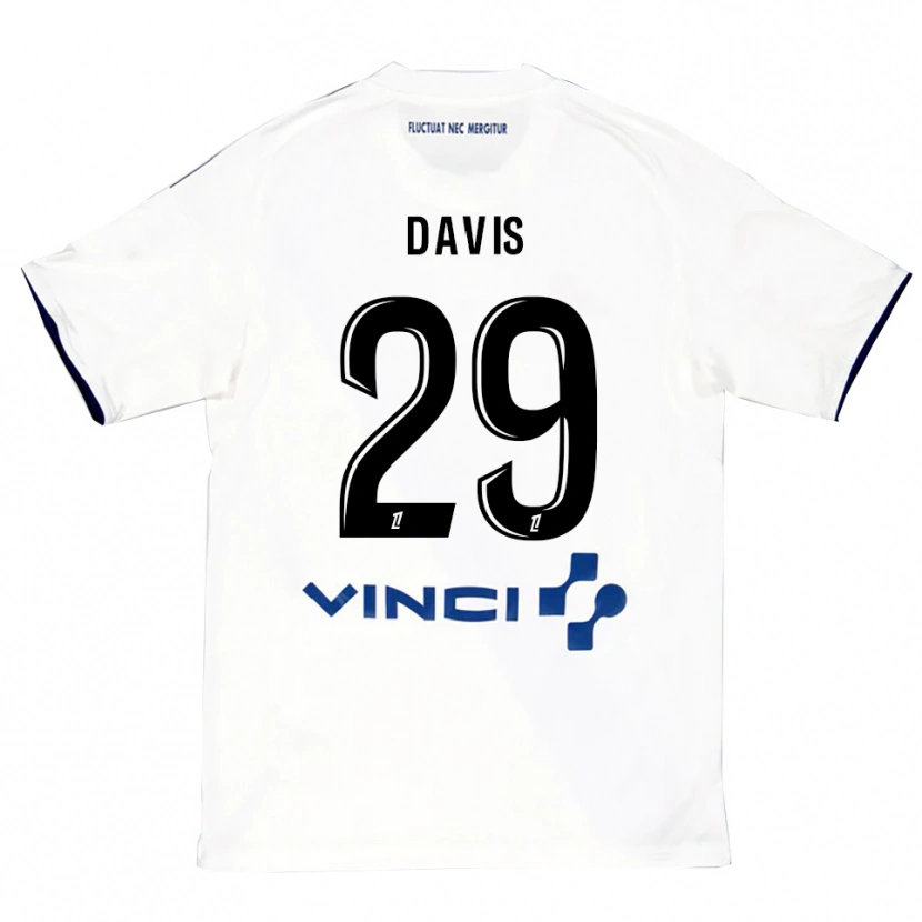 Danxen Męski Deja Davis #29 Biało-Niebieski Wyjazdowa Koszulka 2025/26 Koszulki Klubowe