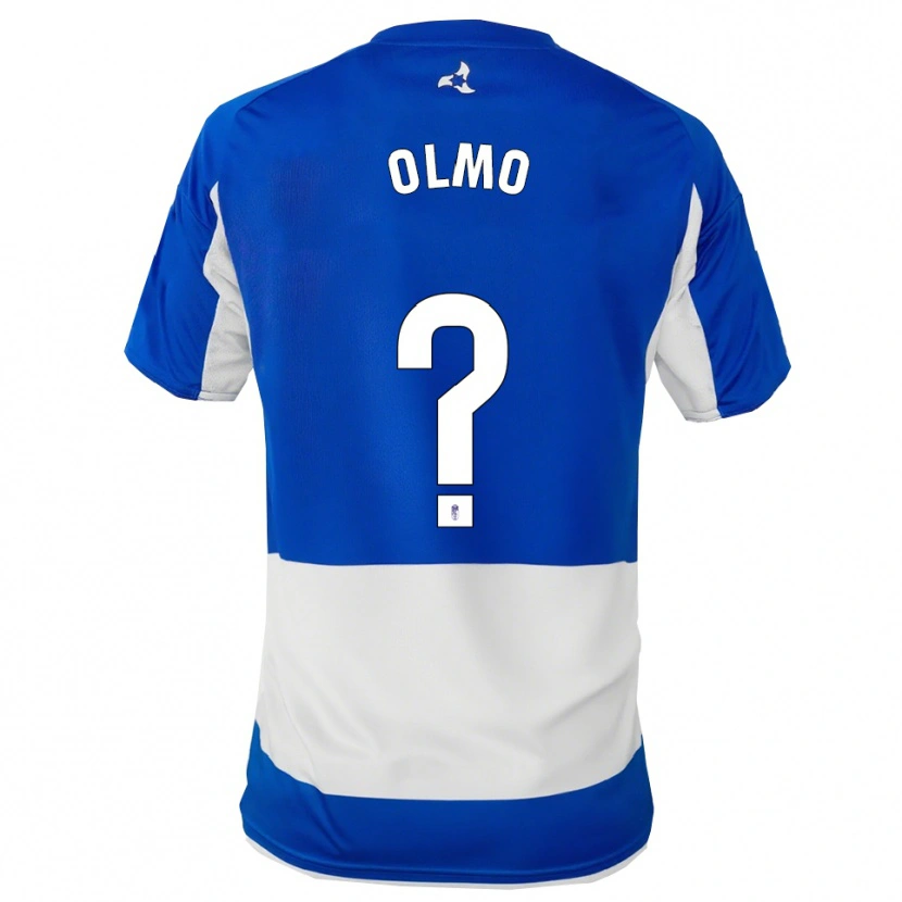 Danxen Męski Ismael Olmo #0 Niebiesko-Biały Wyjazdowa Koszulka 2025/26 Koszulki Klubowe