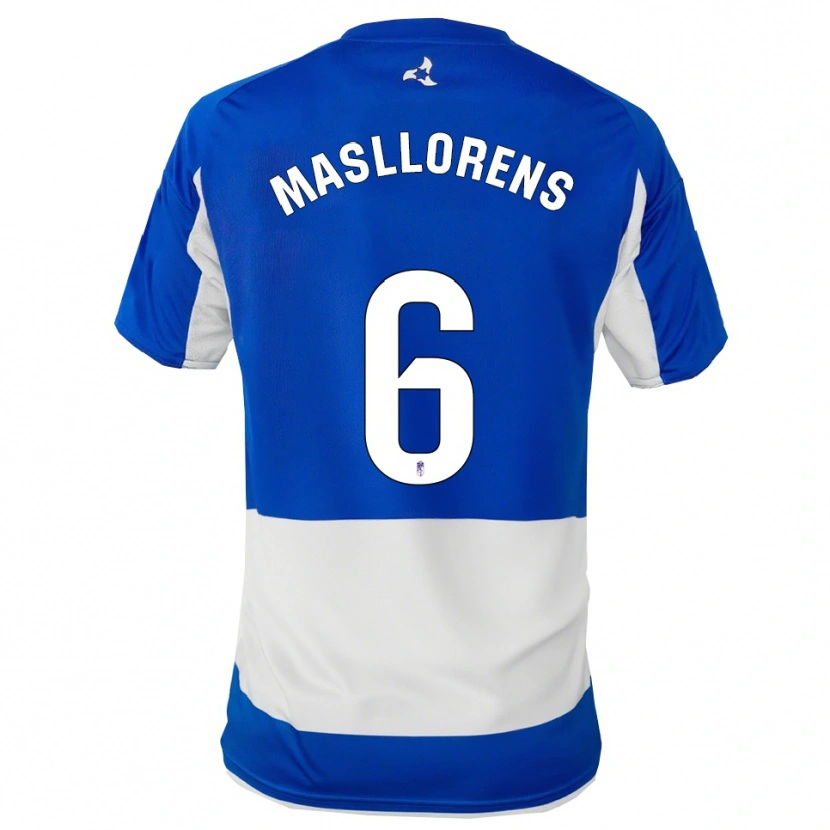 Danxen Męski José Masllorens #6 Niebiesko-Biały Wyjazdowa Koszulka 2025/26 Koszulki Klubowe