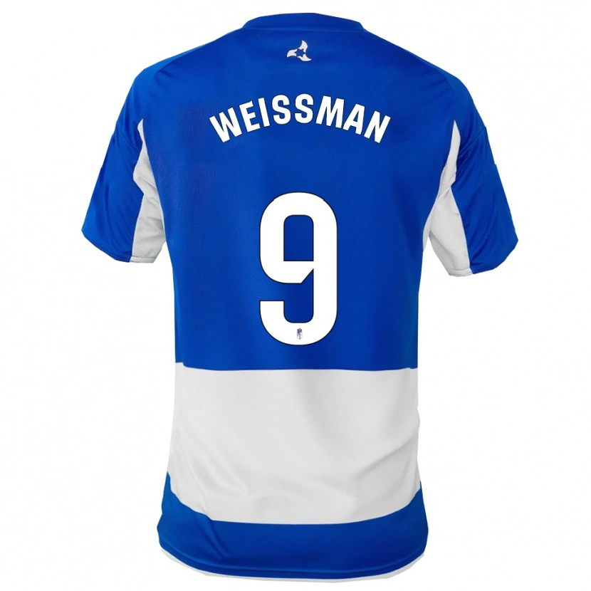 Danxen Męski Shon Weissman #9 Niebiesko-Biały Wyjazdowa Koszulka 2025/26 Koszulki Klubowe