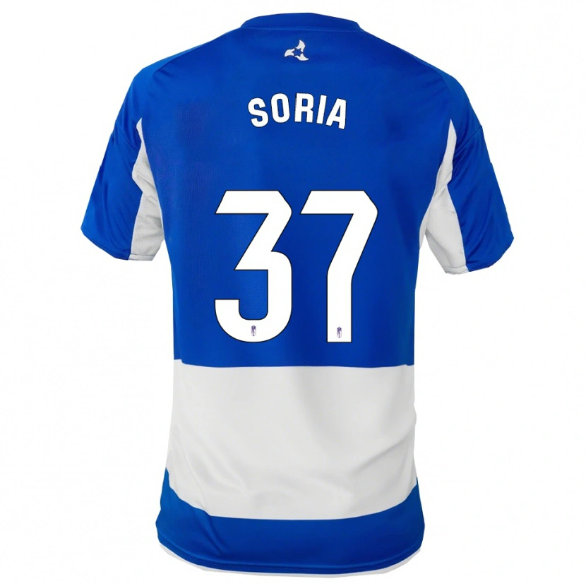 Danxen Męski Carlos Soria #37 Niebiesko-Biały Wyjazdowa Koszulka 2025/26 Koszulki Klubowe