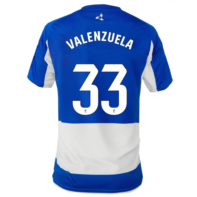 Danxen Męski Adrián Valenzuela #33 Niebiesko-Biały Wyjazdowa Koszulka 2025/26 Koszulki Klubowe