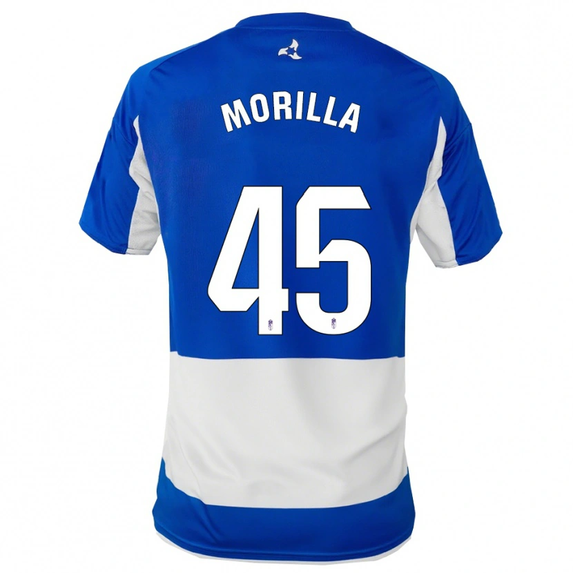 Danxen Męski David Morilla #45 Niebiesko-Biały Wyjazdowa Koszulka 2025/26 Koszulki Klubowe
