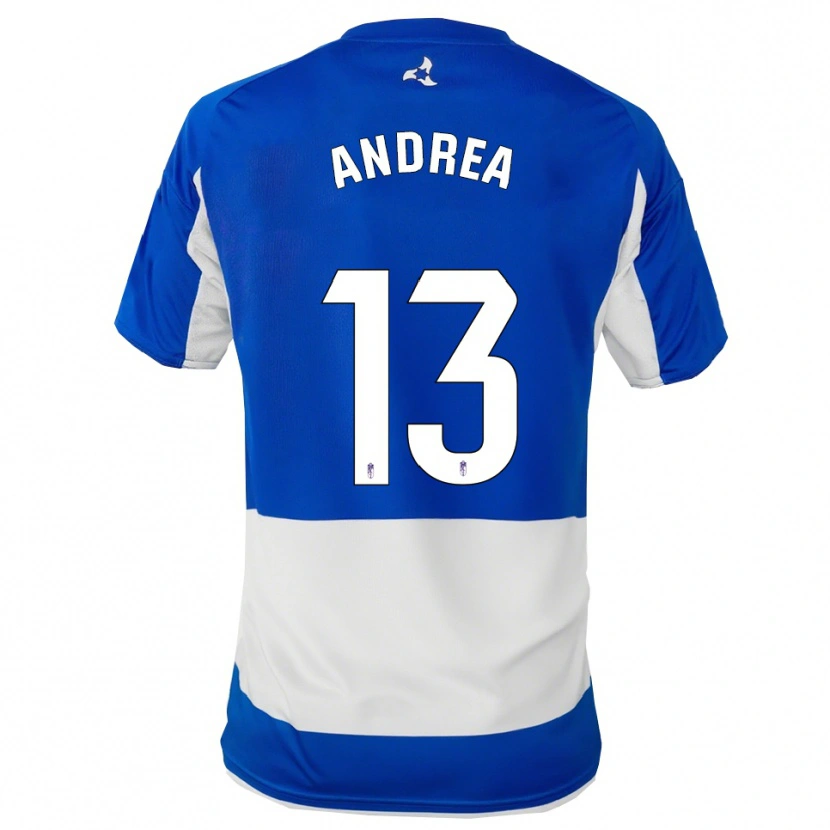 Danxen Męski Andrea Romero Burgos #13 Niebiesko-Biały Wyjazdowa Koszulka 2025/26 Koszulki Klubowe