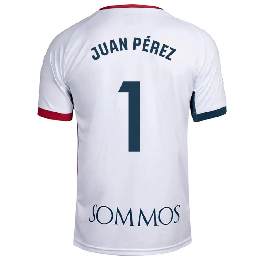 Danxen Męski Juan Pérez #1 Biało-Czerwony Wyjazdowa Koszulka 2025/26 Koszulki Klubowe