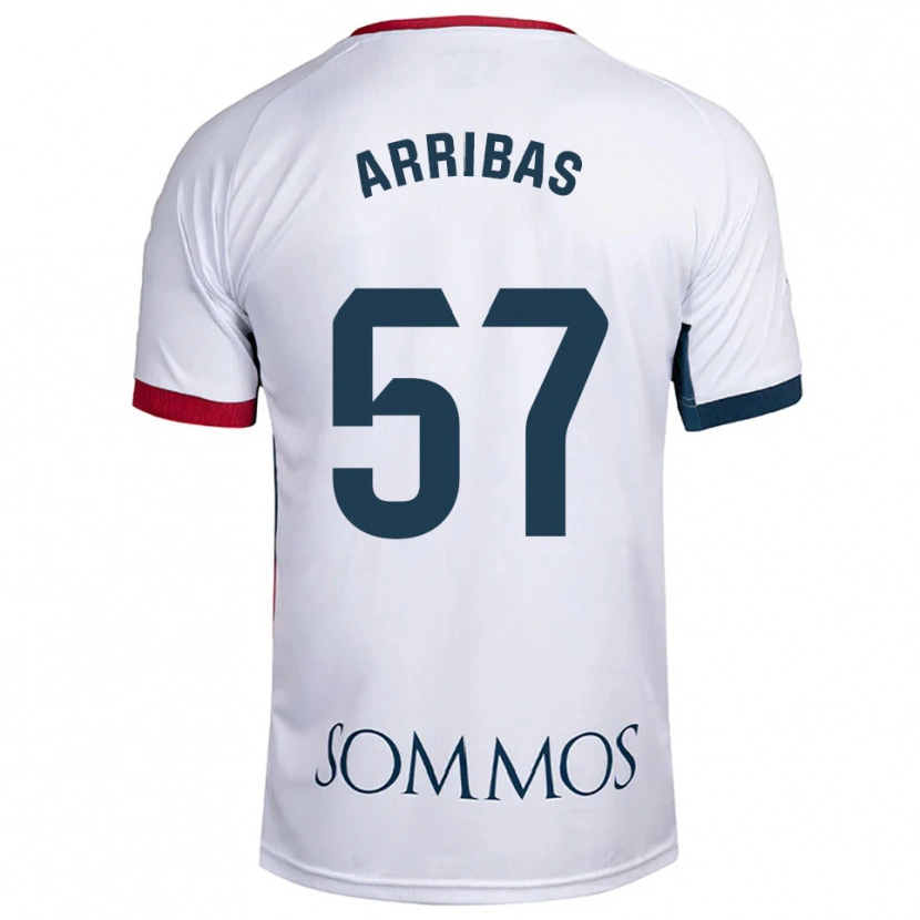 Danxen Męski Sergio Arribas #57 Biało-Czerwony Wyjazdowa Koszulka 2025/26 Koszulki Klubowe