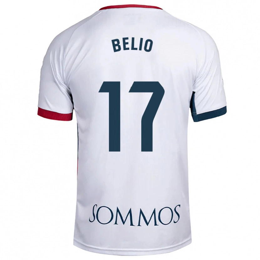 Danxen Męski Marta Belio #17 Biało-Czerwony Wyjazdowa Koszulka 2025/26 Koszulki Klubowe