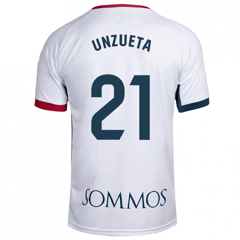 Danxen Męski Iker Unzueta #21 Biało-Czerwony Wyjazdowa Koszulka 2025/26 Koszulki Klubowe