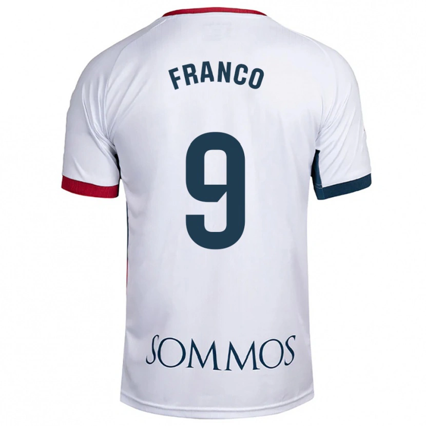 Danxen Męski Santi Franco #9 Biało-Czerwony Wyjazdowa Koszulka 2025/26 Koszulki Klubowe