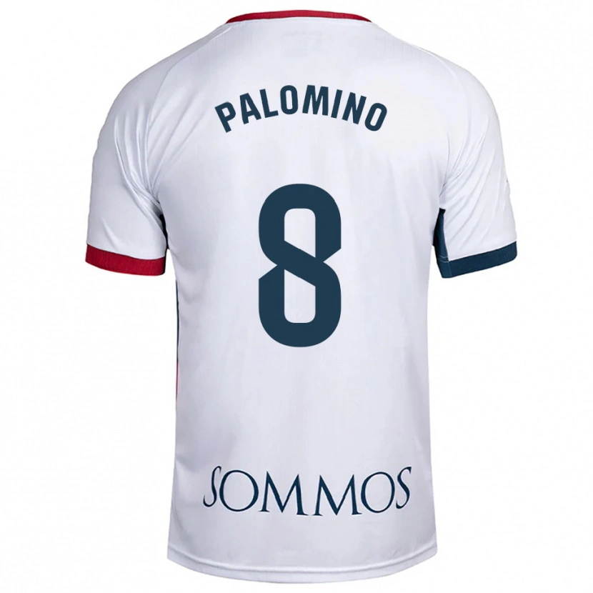 Danxen Męski Laura Palomino #8 Biało-Czerwony Wyjazdowa Koszulka 2025/26 Koszulki Klubowe