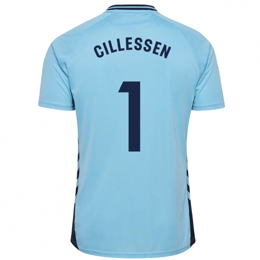Danxen Męski Jasper Cillessen #1 Błękitny Wyjazdowa Koszulka 2025/26 Koszulki Klubowe