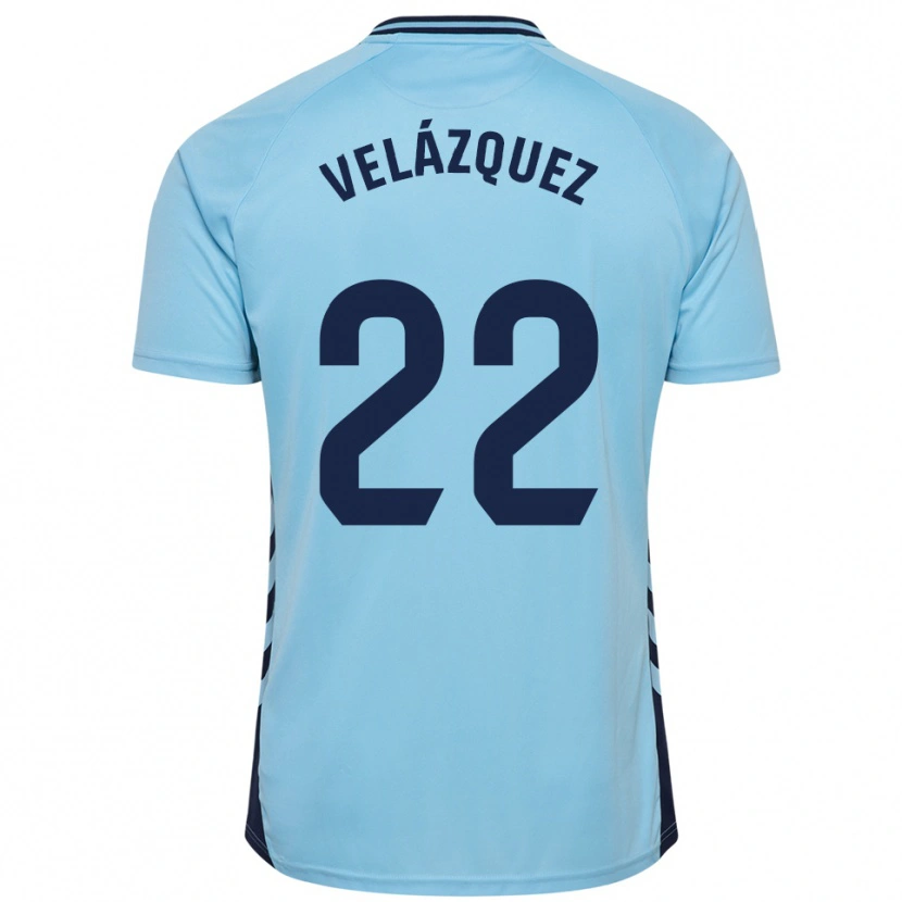 Danxen Męski Brian Velázquez #22 Błękitny Wyjazdowa Koszulka 2025/26 Koszulki Klubowe