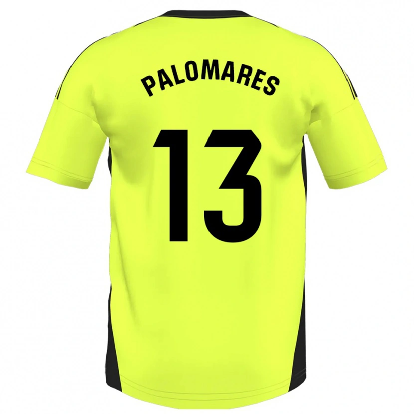 Danxen Męski Juanpa Palomares #13 Fluorescencyjny Żółty Wyjazdowa Koszulka 2025/26 Koszulki Klubowe