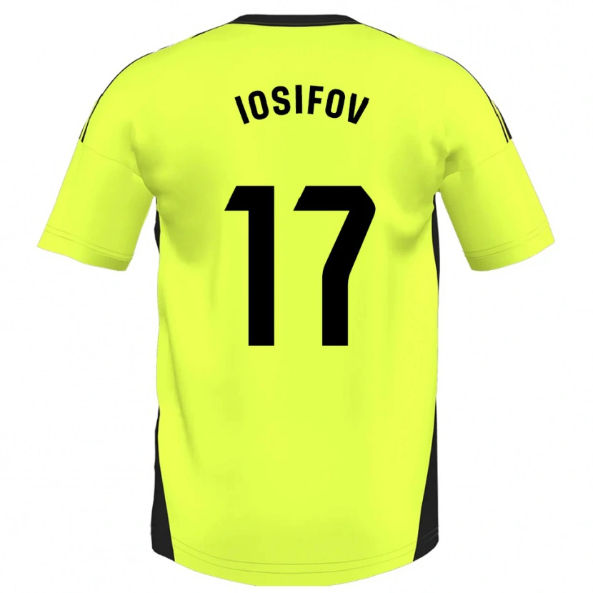 Danxen Męski Nikita Iosifov #17 Fluorescencyjny Żółty Wyjazdowa Koszulka 2025/26 Koszulki Klubowe