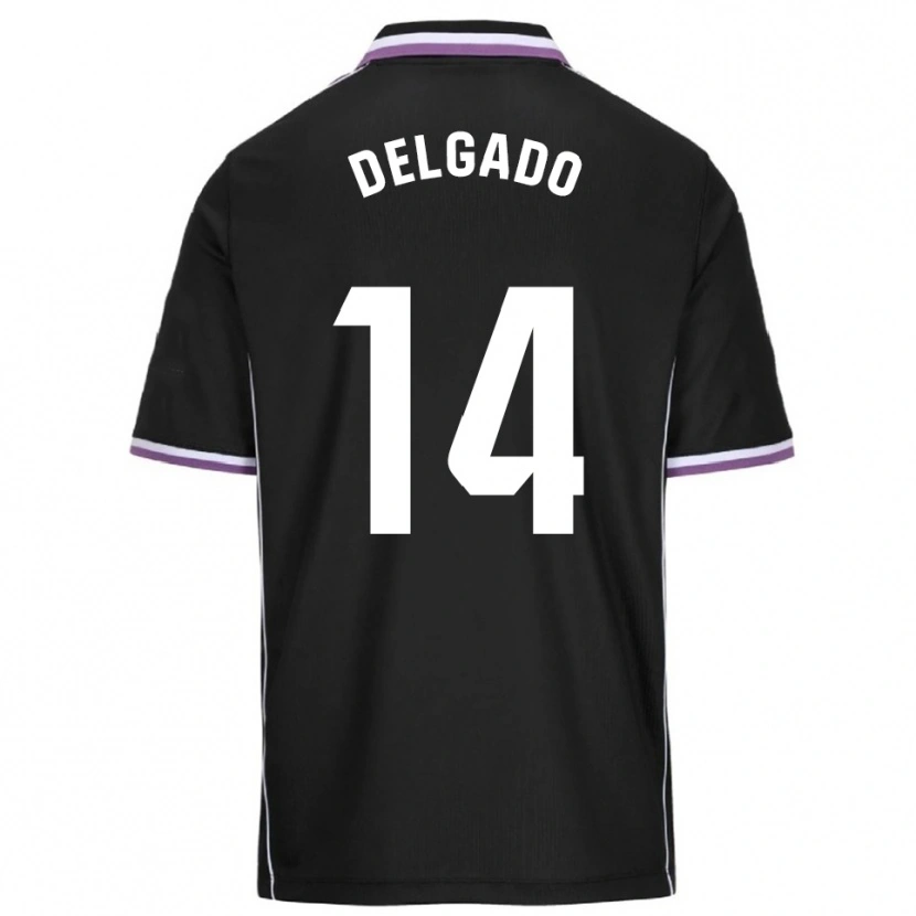 Danxen Męski Jorge Delgado #14 Fioletowo-Czarny Wyjazdowa Koszulka 2025/26 Koszulki Klubowe