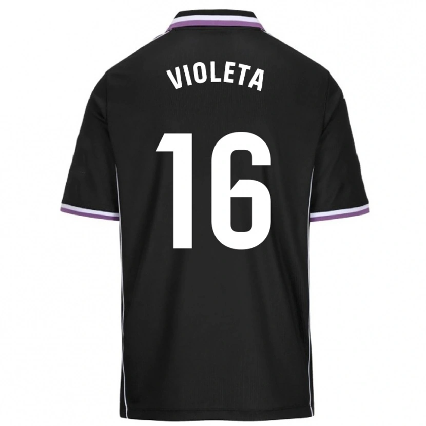 Danxen Męski Violeta Antón Guerrero #16 Fioletowo-Czarny Wyjazdowa Koszulka 2025/26 Koszulki Klubowe