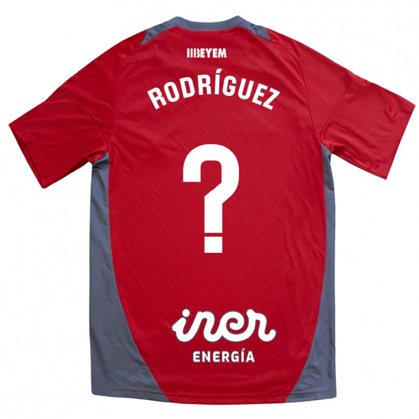 Danxen Męski Diego Rodríguez #0 Czerwono-Szary Wyjazdowa Koszulka 2025/26 Koszulki Klubowe