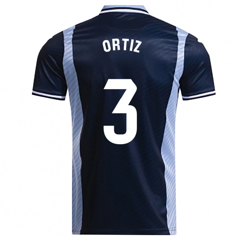 Danxen Męski Josema Ortiz #3 Granatowo-Błękitny Wyjazdowa Koszulka 2025/26 Koszulki Klubowe