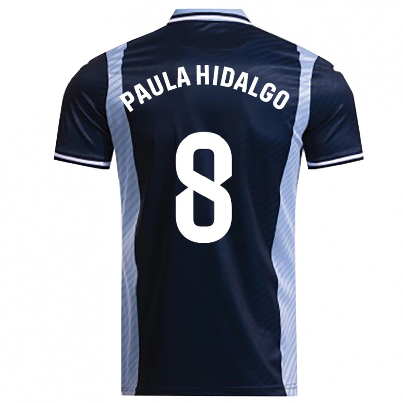 Danxen Męski Paula Hidalgo Gutiérrez #8 Granatowo-Błękitny Wyjazdowa Koszulka 2025/26 Koszulki Klubowe