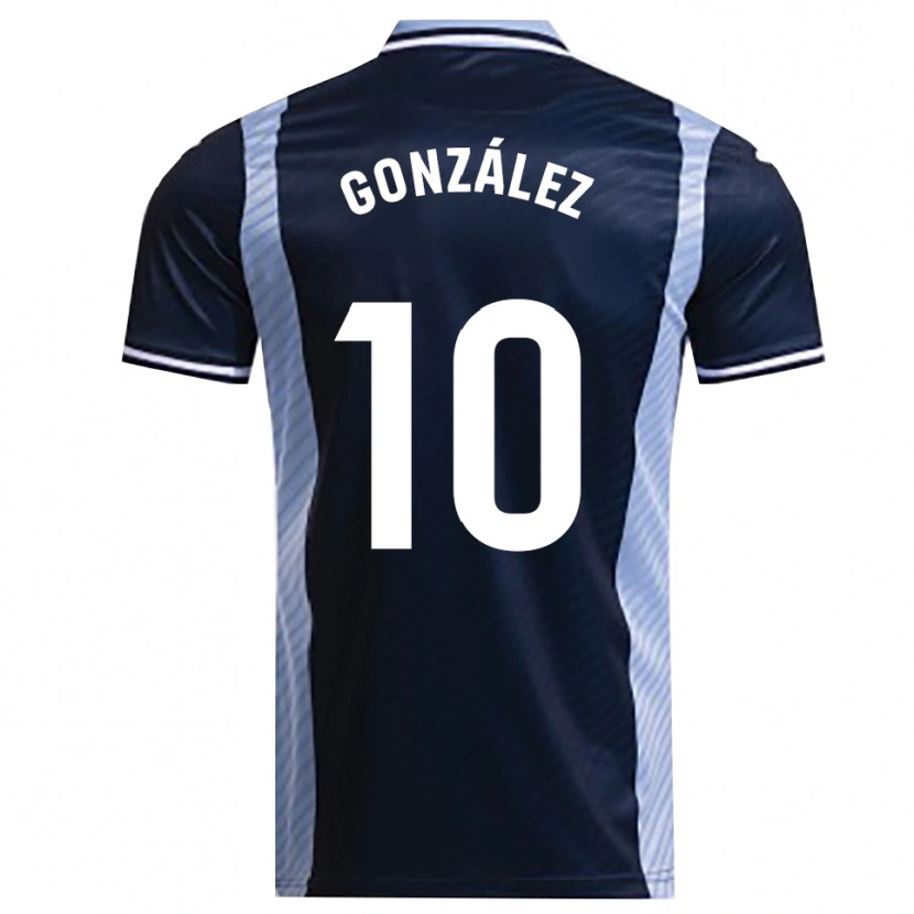 Danxen Męski Jacobo González #10 Granatowo-Błękitny Wyjazdowa Koszulka 2025/26 Koszulki Klubowe