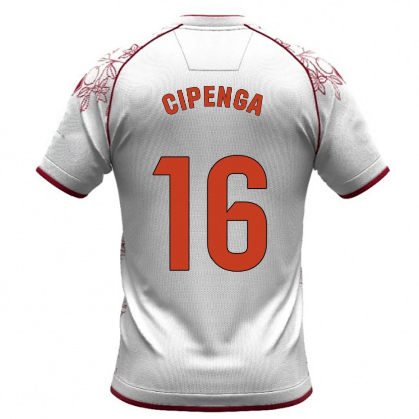 Danxen Męski Brian Cipenga #16 Biało-Bordowy Wyjazdowa Koszulka 2025/26 Koszulki Klubowe