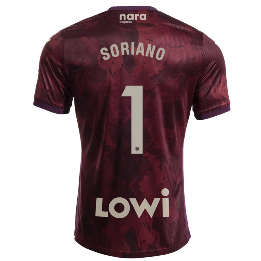 Danxen Męski Juan Soriano #1 Bordowo-Biały Wyjazdowa Koszulka 2025/26 Koszulki Klubowe