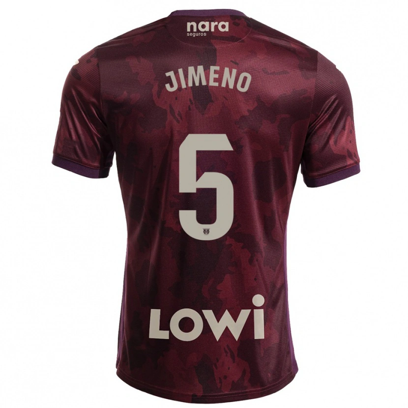 Danxen Męski Luis Jimeno #5 Bordowo-Biały Wyjazdowa Koszulka 2025/26 Koszulki Klubowe