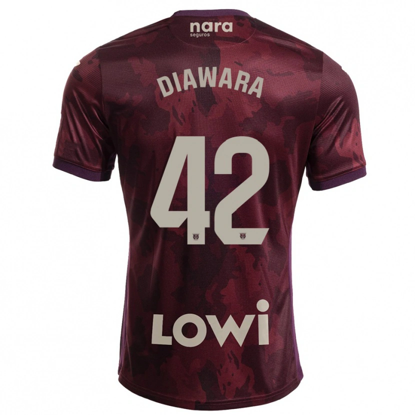 Danxen Męski Amadou Diawara #42 Bordowo-Biały Wyjazdowa Koszulka 2025/26 Koszulki Klubowe