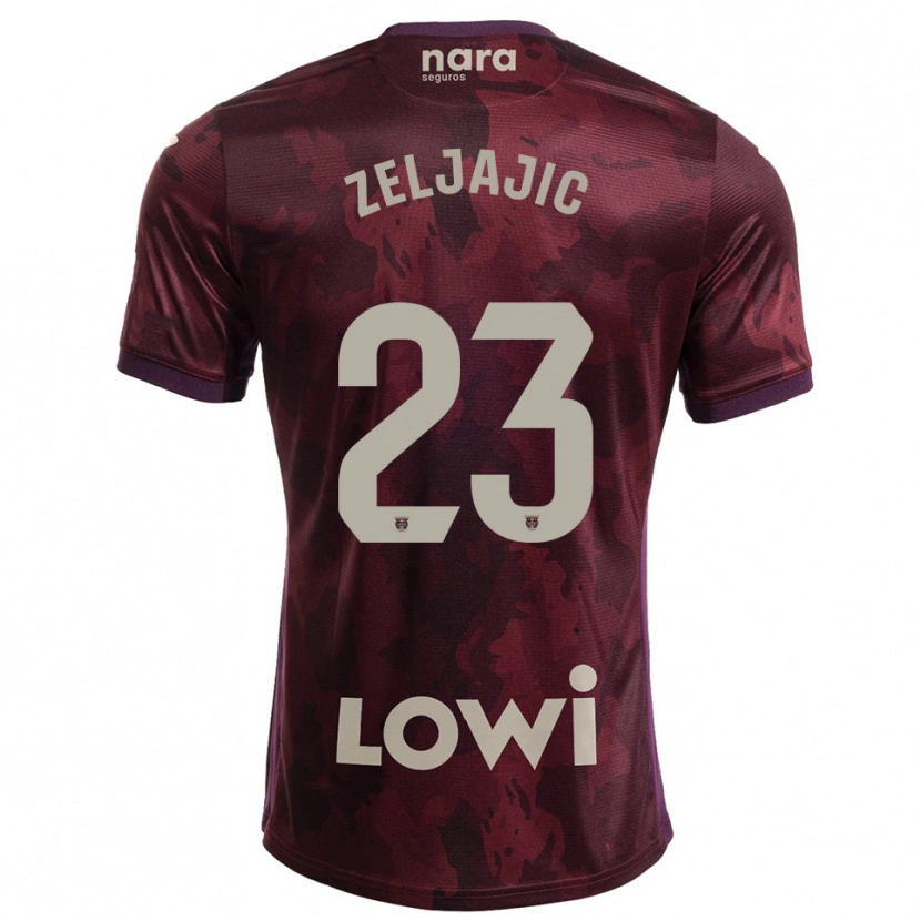 Danxen Męski Stanislav Zeljajic #23 Bordowo-Biały Wyjazdowa Koszulka 2025/26 Koszulki Klubowe