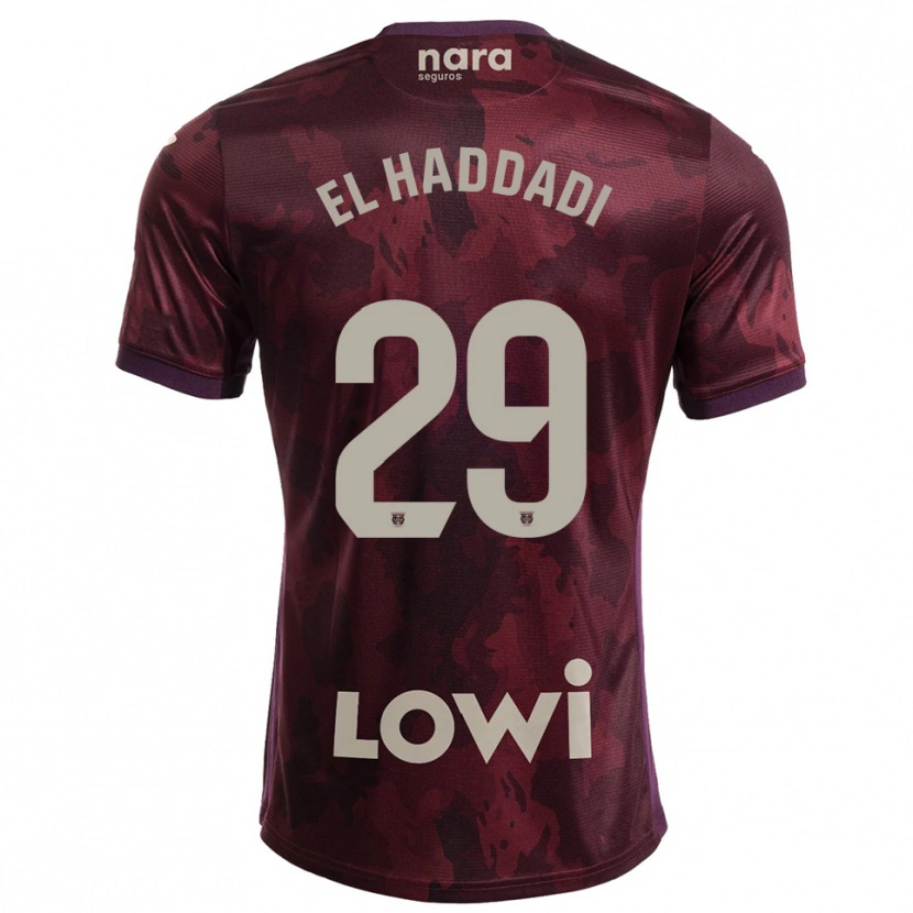 Danxen Męski Suleiman El Haddadi #29 Bordowo-Biały Wyjazdowa Koszulka 2025/26 Koszulki Klubowe