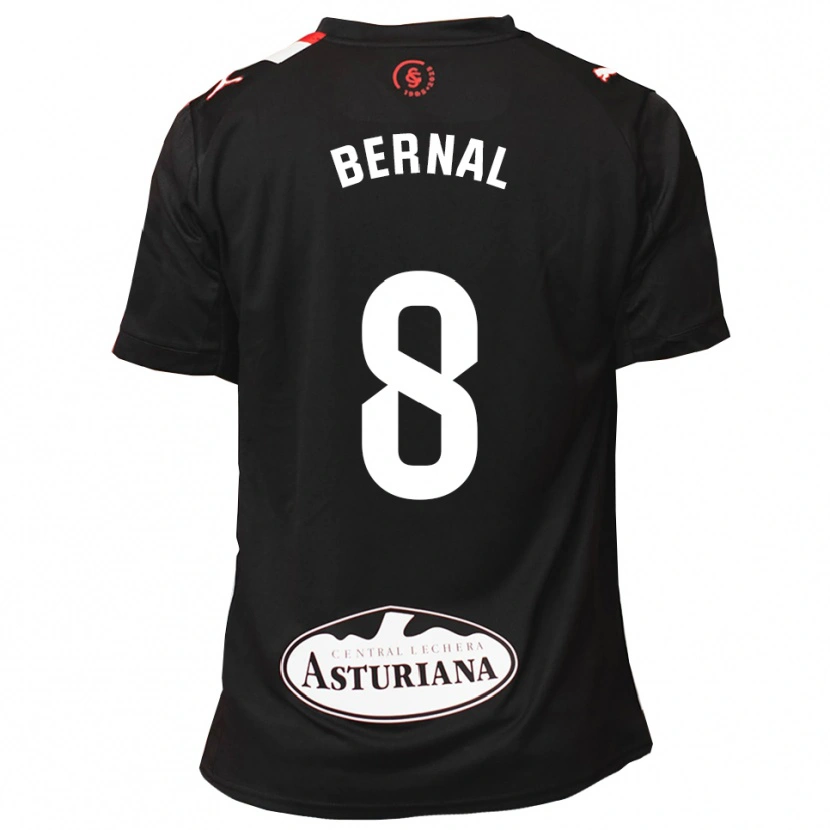 Danxen Męski Jesús Bernal #8 Czarno-Biały Wyjazdowa Koszulka 2025/26 Koszulki Klubowe