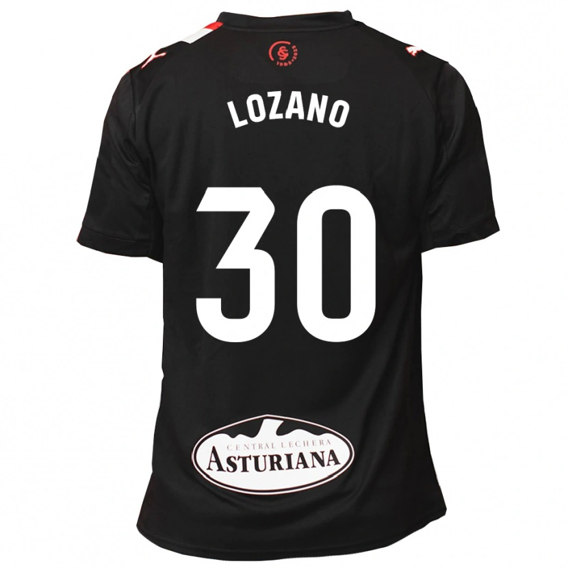 Danxen Męski Álex Lozano #30 Czarno-Biały Wyjazdowa Koszulka 2025/26 Koszulki Klubowe