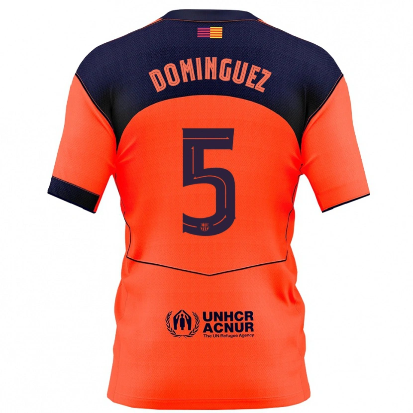 Danxen Męski Sergi Dominguez #5 Pomarańczowo-Granatowy Trzeci Komplet Koszulka 2025/26 Koszulki Klubowe