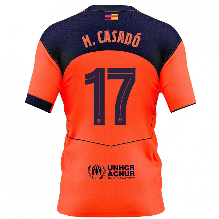 Danxen Męski Marc Casadó #17 Pomarańczowo-Granatowy Trzeci Komplet Koszulka 2025/26 Koszulki Klubowe