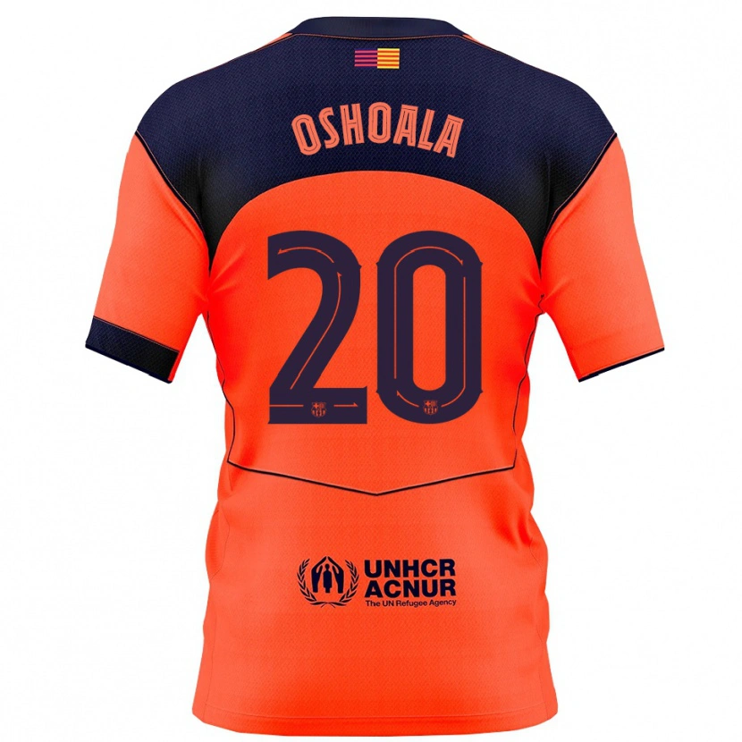 Danxen Męski Asisat Oshoala #20 Pomarańczowo-Granatowy Trzeci Komplet Koszulka 2025/26 Koszulki Klubowe