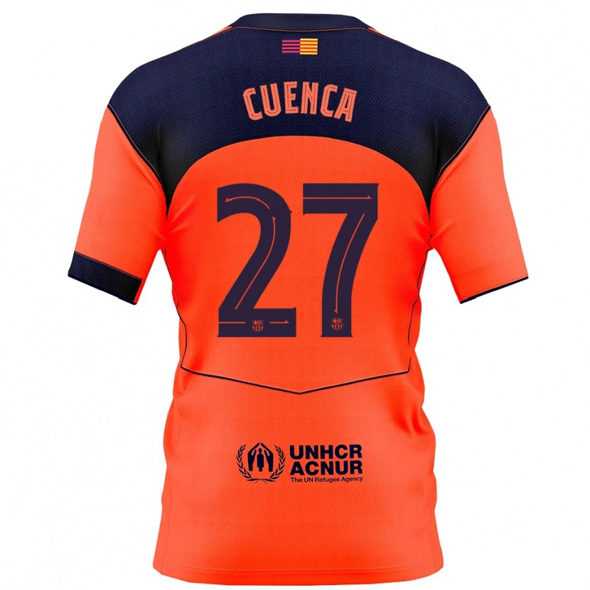 Danxen Męski Andrés Cuenca #27 Pomarańczowo-Granatowy Trzeci Komplet Koszulka 2025/26 Koszulki Klubowe