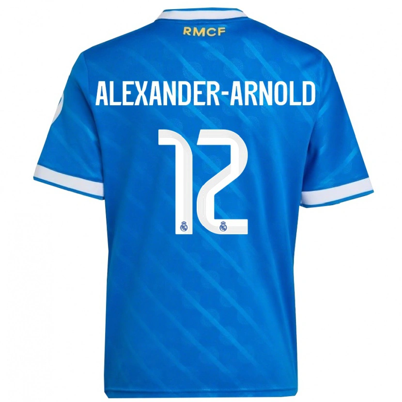 Danxen Męski Trent Alexander-Arnold #12 Niebiesko-Biały Trzeci Komplet Koszulka 2025/26 Koszulki Klubowe