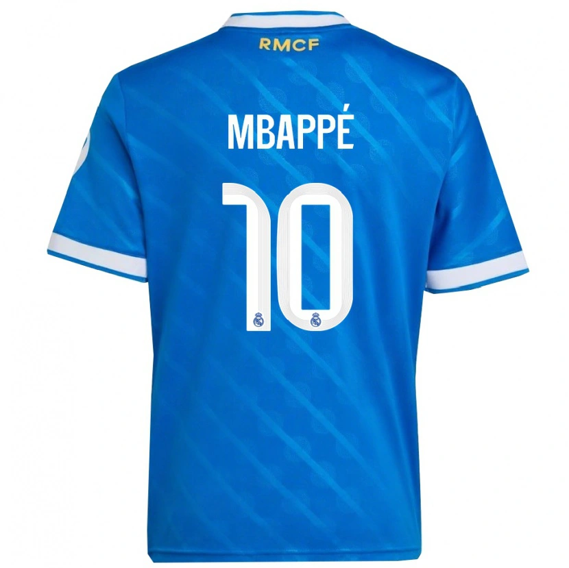 Danxen Męski Kylian Mbappé #10 Niebiesko-Biały Trzeci Komplet Koszulka 2025/26 Koszulki Klubowe
