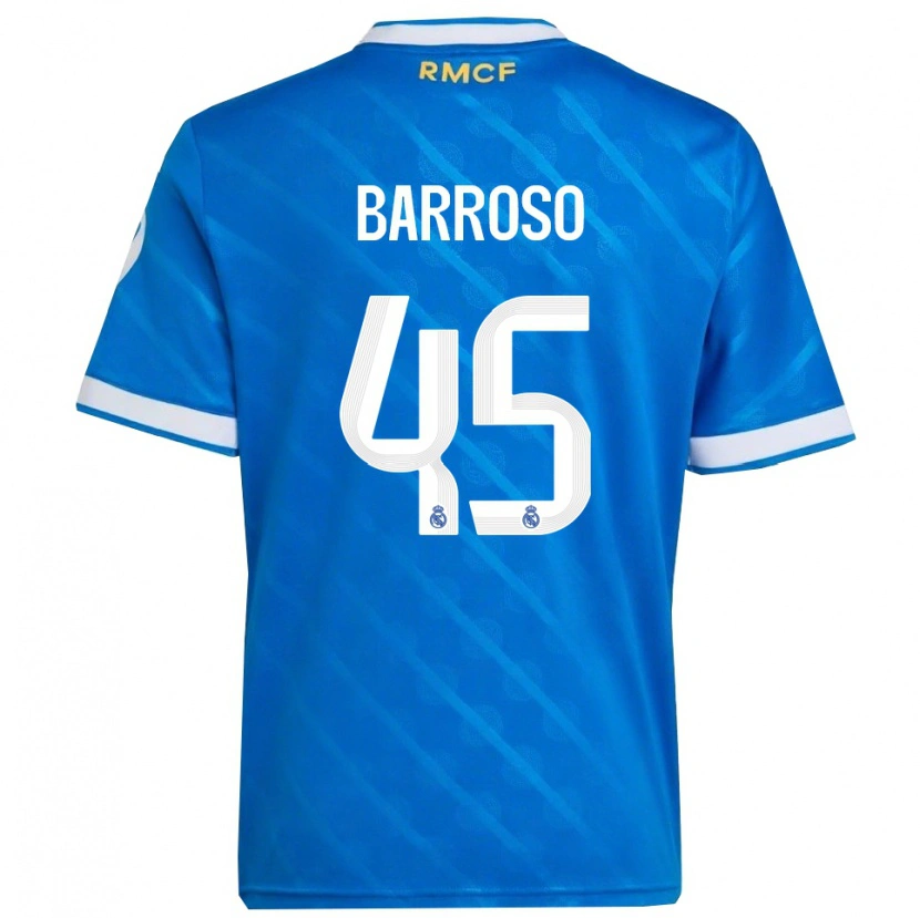 Danxen Męski Jaime Barroso #45 Niebiesko-Biały Trzeci Komplet Koszulka 2025/26 Koszulki Klubowe
