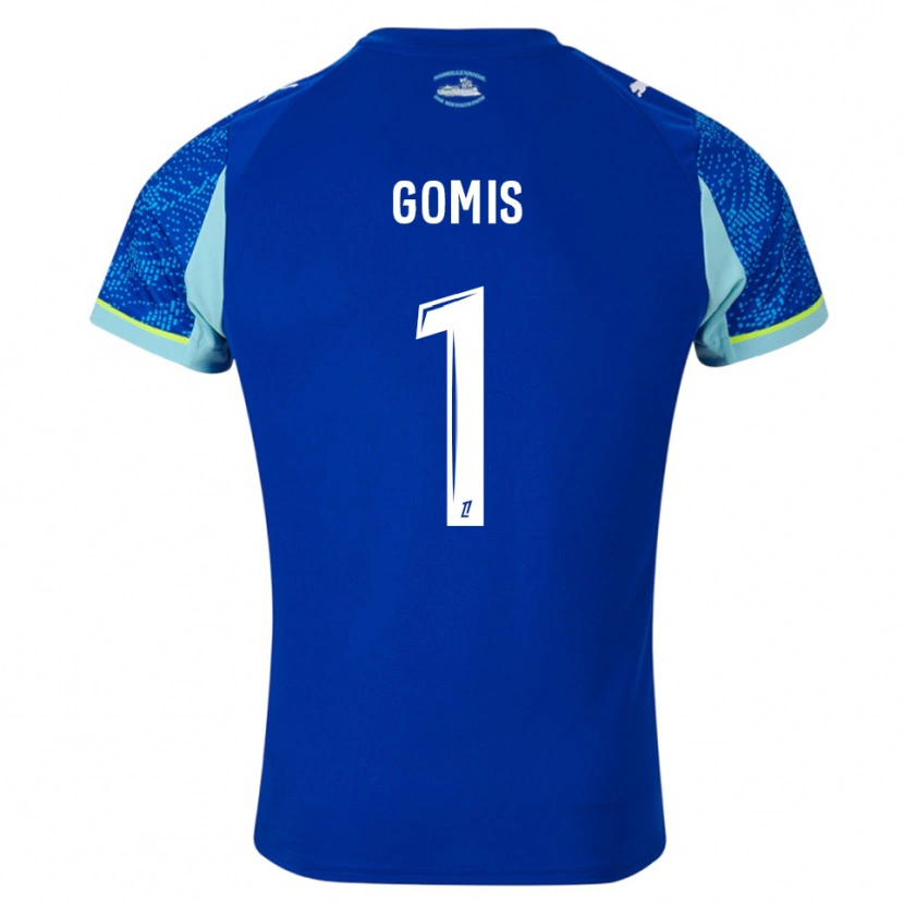 Danxen Męski Ibrahim Gomis #1 Błękitno-Biały Trzeci Komplet Koszulka 2025/26 Koszulki Klubowe