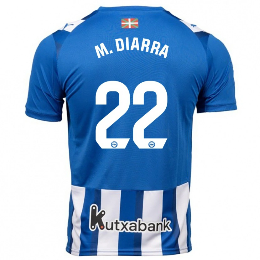 Danxen Kobiety Moussa Diarra #22 Niebiesko-Biały Domowa Koszulka 2025/26 Koszulki Klubowe