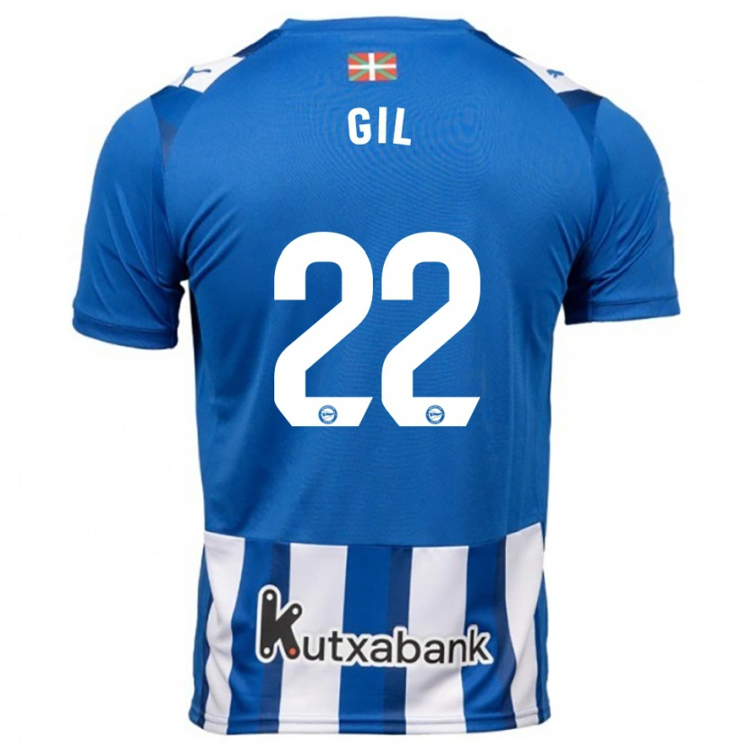 Danxen Kobiety Raquel Gil #22 Niebiesko-Biały Domowa Koszulka 2025/26 Koszulki Klubowe