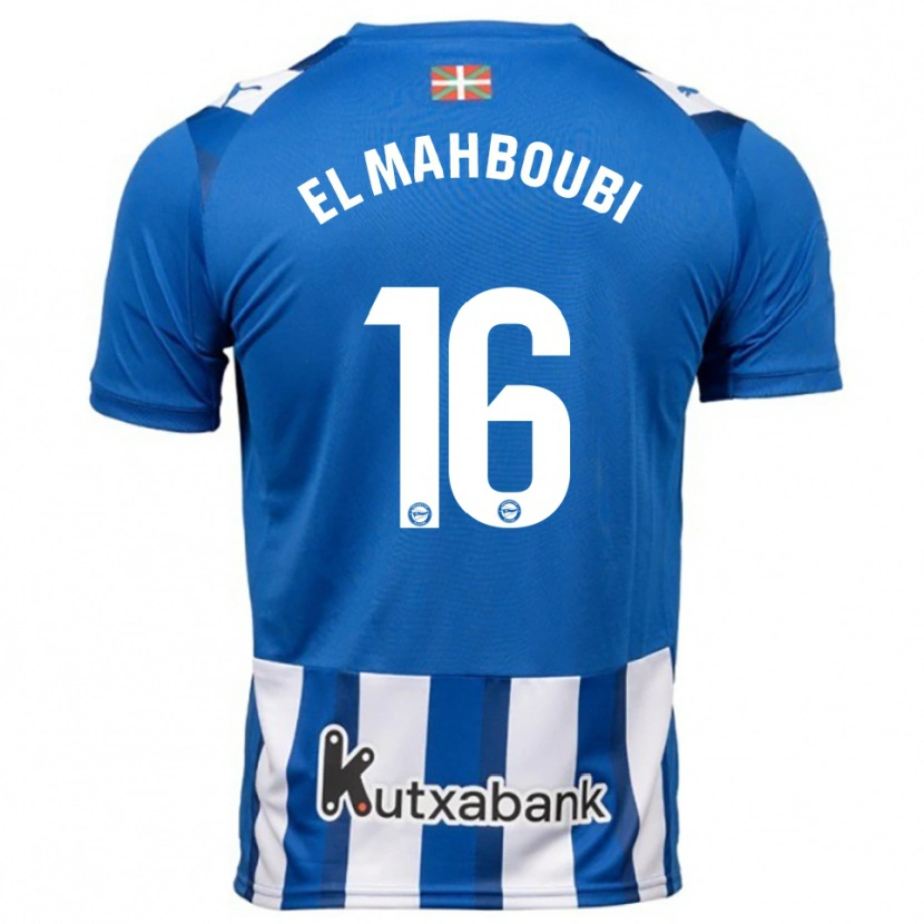 Danxen Kobiety Sami El Mahboubi #16 Niebiesko-Biały Domowa Koszulka 2025/26 Koszulki Klubowe
