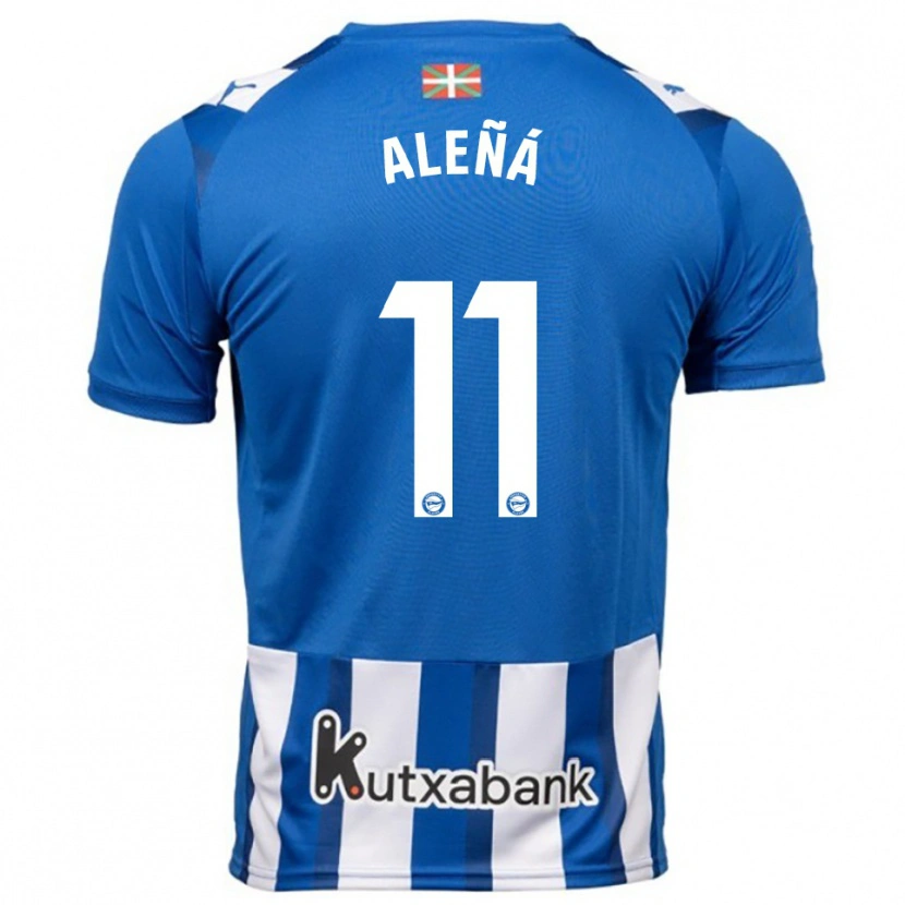 Danxen Kobiety Carles Aleñá #11 Niebiesko-Biały Domowa Koszulka 2025/26 Koszulki Klubowe