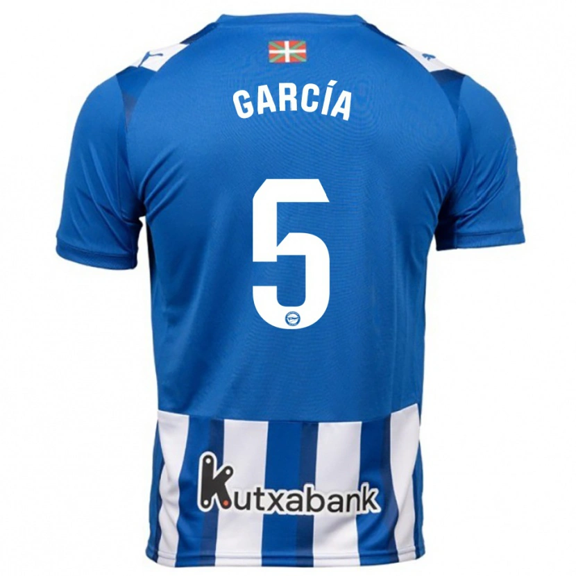 Danxen Kobiety Álvaro García #5 Niebiesko-Biały Domowa Koszulka 2025/26 Koszulki Klubowe