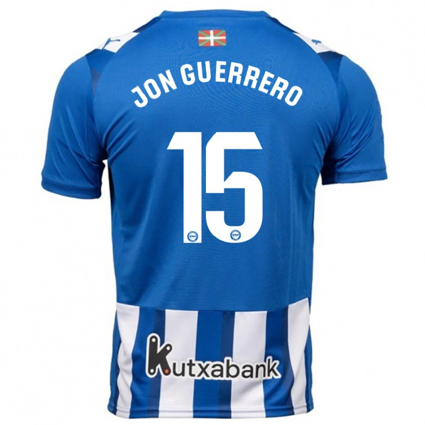 Danxen Kobiety Julen Jon Guerrero #15 Niebiesko-Biały Domowa Koszulka 2025/26 Koszulki Klubowe