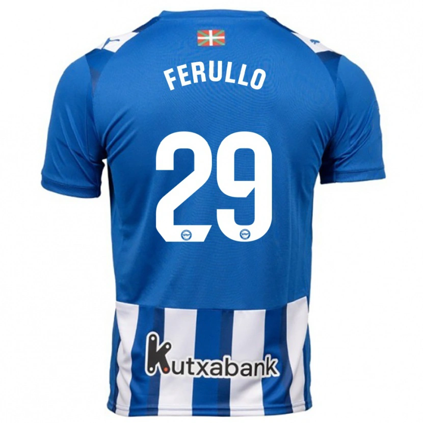 Danxen Kobiety Flavio Ferullo #29 Niebiesko-Biały Domowa Koszulka 2025/26 Koszulki Klubowe